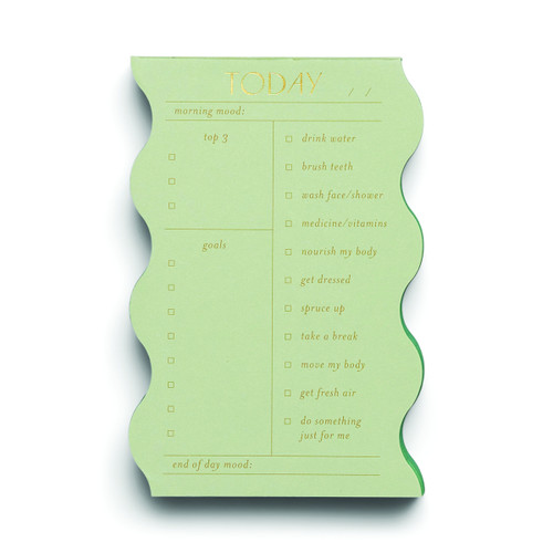 WAVY DAILY NOTEPAD - SAGE, PP531006