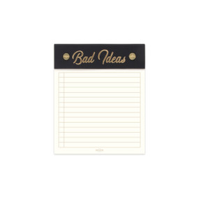 POST BOUND NOTE PAD, 5 X 6 - BLACK "BAD IDEAS", PPB561001