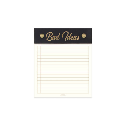 POST BOUND NOTE PAD, 5 X 6 - BLACK "BAD IDEAS", PPB561001