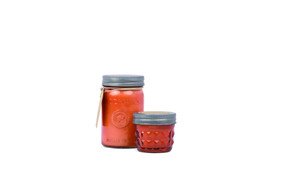 RELISH JAR 9.5 OZ TERRACOTTA GLASS - PUMPKIN SPICE, RJ814