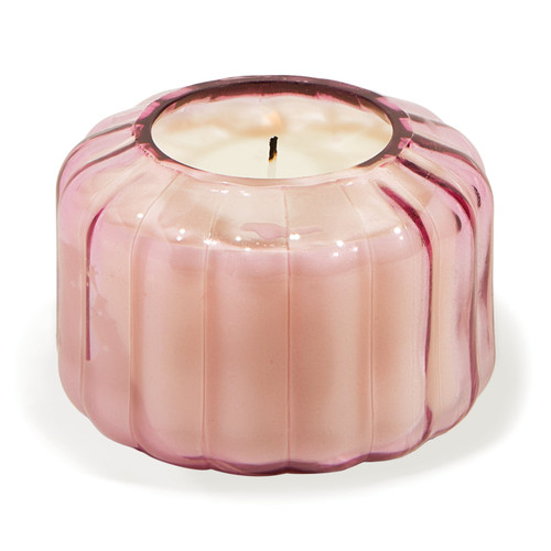 RIPPLE 4.5 OZ TRANSPARENT PINK RIBBED GLASS - DESERT PEACH, RPL0502