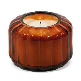RIPPLE 4.5 OZ TRANSPARENT AMBER RIBBED GLASS - TOBACCO PATCHOULI, RPL0506