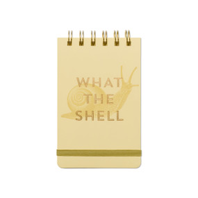 VINTAGE SASS TWIN WIRE NOTEPAD, 3.25" X 5.5" - "WHAT THE SHELL" SNAIL, PPS562025