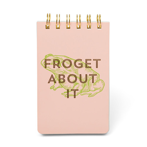 VINTAGE SASS TWIN WIRE NOTEPAD, 3.25" X 5.5" - "FROGET ABOUT IT", PPS562027