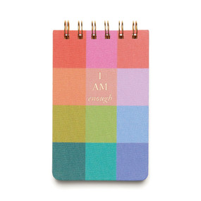 TWIN WIRE NOTEPAD, 3.25" X 5.5" - RAINBOW CHECK, PPS562030