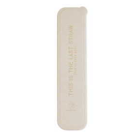 STAINLESS STEEL STRAW SET - NATURAL "THIS IS THE LAST STRAW", SSH1002