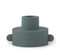 DUAL-FUNCTION TAPER + TEA LIGHT HOLDER, GREEN, THA002