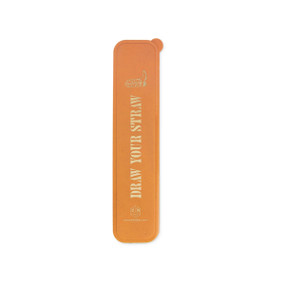 STAINLESS STEEL STRAW SET - RUST ORANGE "DRAW YOUR STRAW", SSH1010