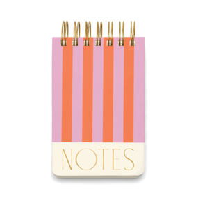 TWIN WIRE NOTEPAD, 4" X 6" - STRIPES, ST461002