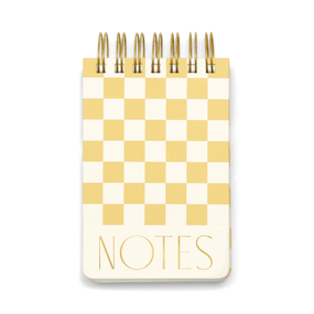 TWIN WIRE NOTEPAD, 4" X 6" - CHECKS, ST461003