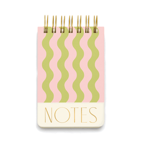 TWIN WIRE NOTEPAD, 4" X 6" - WAVY STRIPES, ST461004