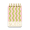 TWIN WIRE NOTEPAD, 4" X 6" - WAVY STRIPES, ST461004
