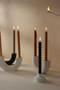 TAPER SET BLACK & WHITE PACKAGED IN BLACK TUBE PACKAGING (INCLUDES 2 TAPER CANDLES OF EACH COLOR, 4 TOTAL TAPERS), THB001