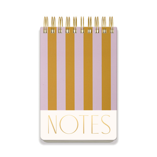 LARGE CHUNKY NOTEPAD - LILAC + OCHRE STRIPES, ST681001