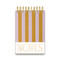 LARGE CHUNKY NOTEPAD - LILAC + OCHRE STRIPES, ST681001