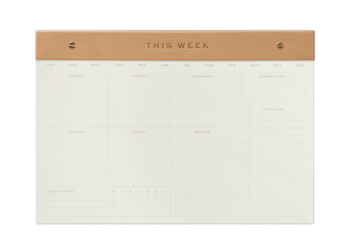 WEEKLY POSTBOUND NOTEPAD, 9.75 X 14" - CAMEL, WNP1002