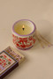 A DOPO 8 OZ HANDPAINTED "JUNGLE" CERAMIC CANDLE - COCONUT & AMBER, AD0809