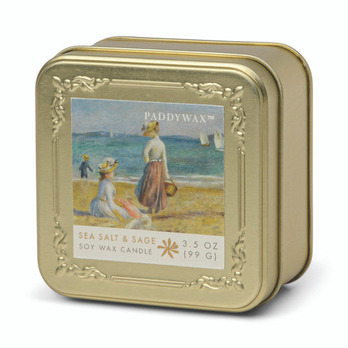 IMPRESSIONIST 3.5 OZ GOLD TIN - RENOIR, "FIGURES ON THE BEACH", IMP0305