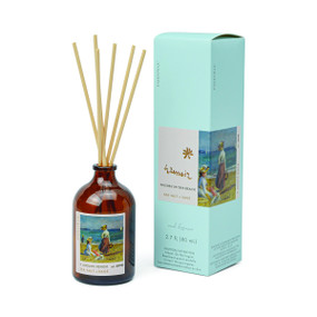 IMPRESSIONIST 80mL AMBER GLASS DIFFUSER IN BLUE BOX - RENOIR, "FIGURES ON THE BEACH", IMPFD05