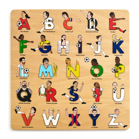 Soccer Legends Wooden Alphabet Puzzle by Beck Feiner, Beck Feiner, Alphabet Legends, Alphabet Legends, 9780975669297
