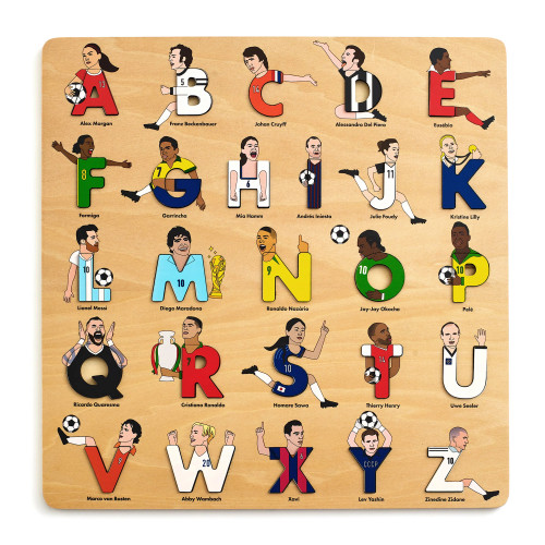 Soccer Legends Wooden Alphabet Puzzle by Beck Feiner, Beck Feiner, Alphabet Legends, Alphabet Legends, 9780975669297