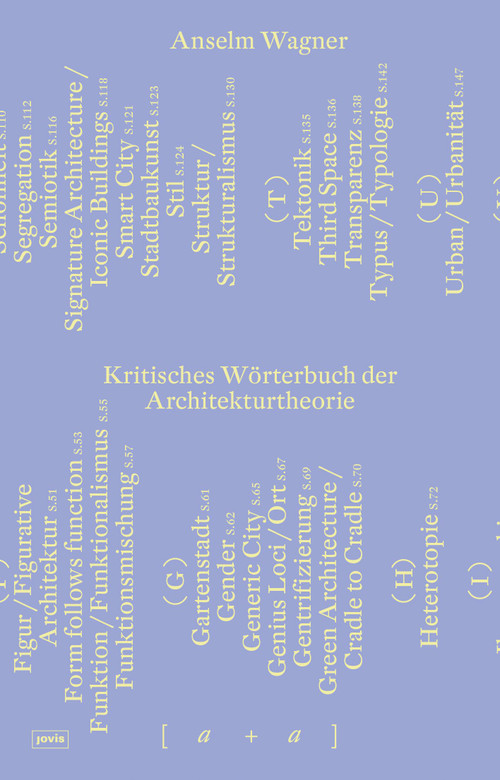 Kritisches Wörterbuch der Architekturtheorie (German Edition) by Anselm Wagner, 9783986122287