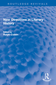 New Directions in Literary History by Ralph Cohen, 9781032162935