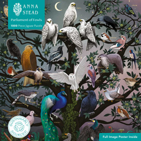 Adult Sustainable Jigsaw Puzzle Anna Stead: Parliament of Fowls (1000-pieces. Ethical, Sustainable, Earth-friendly) by Flame Tree Studio, 9781835625316
