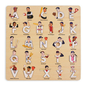 Baseball Legends Wooden Alphabet Puzzle by Beck Feiner, Beck Feiner, Alphabet Legends, 9781763753860