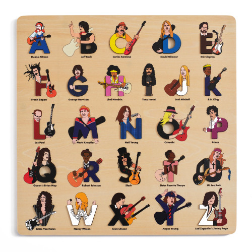 Guitar Legends Wooden Alphabet Puzzle by Beck Feiner, Beck Feiner, Alphabet Legends, 9781763753877