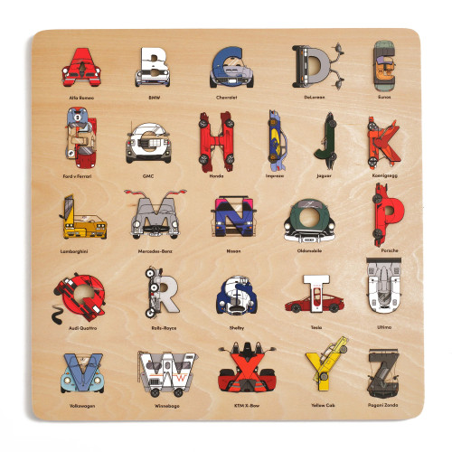 Car Legends Wooden Alphabet Puzzle by Beck Feiner, Beck Feiner, Alphabet Legends, 9781763753891