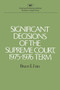 Significant Decisions of the Supreme Court 1975-76 by Bruce E. Fein, 9780844732831