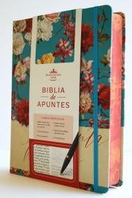 Biblia de Apuntes RVR 1960 Tapa dura, Azul celeste con flores / Spanish Journaling Bible RVR 1960 Hardcover Light Blue with Flowers by Reina Valera Revisada 1960, 9798890982278