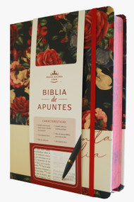 Biblia de Apuntes RVR 1960 Tapa dura, Azul oscuro con flores / Spanish Journaling Bible RVR 1960 Hardcover Dark Blue with Flowers by Reina Valera Revisada 1960, 9798890982285