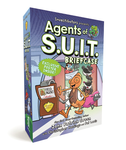 InvestiGators: Agents of S.U.I.T. Boxed Set Briefcase (Agents of S.U.I.T., From Badger to Worse, and Wild Ghost Chase) by John Patrick Green, Christopher Hastings, Pat Lewis, 9781250413482