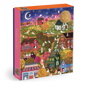 Joy Laforme Spooky Village 1000 Piece Foil Puzzle by Galison, 9780735386075