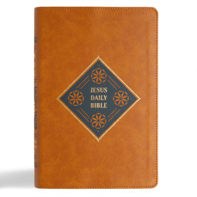 CSB Jesus Daily Bible, Camel LeatherTouch (Guided Readings Showing Christ Throughout Scripture) by Dwayne Milioni, CSB Bibles by Holman, 9798384509219