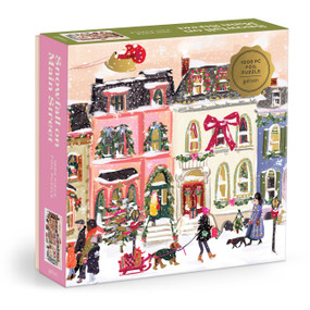 Snowfall on Main Street 1000 Piece Foil Puzzle by Galison, 9780735385610