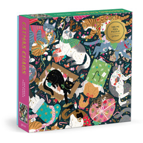 Catmas Chaos 500 Piece Foil Puzzle by Galison, 9780735385962