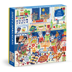 Happy Hanukcats 500 Piece Puzzle by Galison, 9780735385986