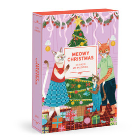 Meowy Christmas 12 Days of Puzzles 500 Piece Countdown by Galison, 9780735386006