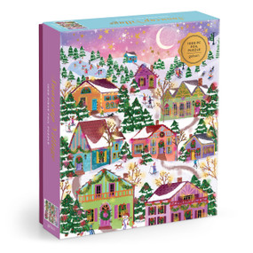 Joy Laforme Snowcap Village 1000 Piece Foil Puzzle by Galison, 9780735386082