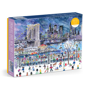 Michael Storrings Snowfall Over New York City 1000 Piece Puzzle by Galison, 9780735386112