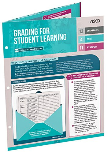 Grading for Student Learning (Quick Reference Guide) by Susan M. Brookhart, 9781416624035