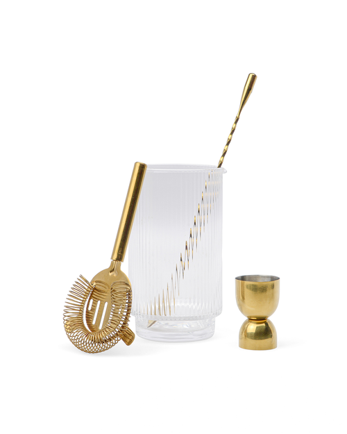 THE RENLEY MIXOLOGY SET - JIGGER, STRAINER, SPOON,, HHC114