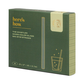 THE WHISTLER STRAW SET - COLORED GLASS, SET OF 6, HHC120