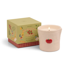 8 OZ BISTRO IMPERFECT WHITE CERAMIC W/ EMBOSSED TOMATO RIGID BOX & WARNING LABEL -HEIRLOOM TOMATO, BIS0801