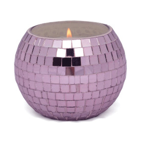 MAGIQUE 10 OZ LAVENDER DISCO BALL CANDLE WITH LID - LAVENDER FERN, MA1004