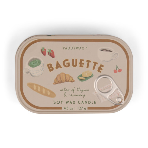 BISTRO 4.5 OZ PRINTED TIN -FRENCH BAGUETTE, BIS0402