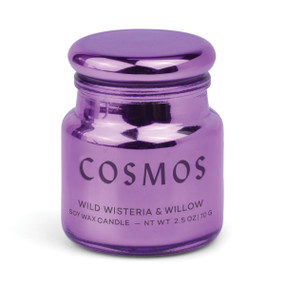 CHROMA 2.5 OZ VIOLET METALLIC ETCHED GLASS W/ LID - COSMOS, CHR0201